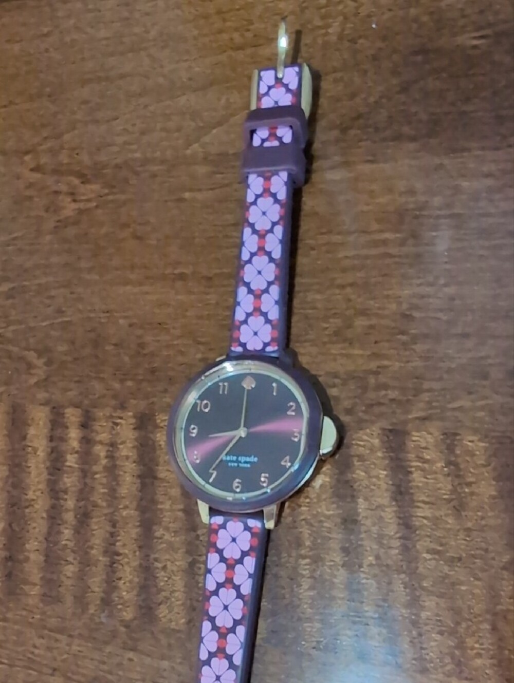 Kate Spade Multi-Color Stripe, Navy Cat & Pink Floral Watches - Picture 2 of 7